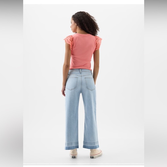 High Rise Wide-Leg Crop Jeans in perfect condition - Picture 2 of 4